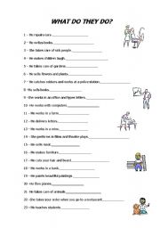 English Worksheet: Jobs