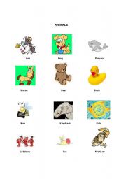 English worksheet: ANIMALS