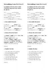 English Worksheet: everything I own by Rod Stewart