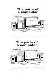 English Worksheet: The parts of a computer