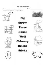 English worksheet: matching words and picture