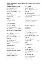 English Worksheet: BIG WORLD SONG BY EMILIA