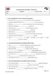 Grammar Worksheet