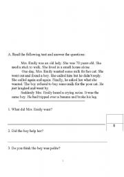 English Worksheet: Worksheet