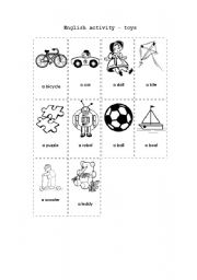 English Worksheet: Toys Flashcards