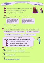 English Worksheet: parents and education