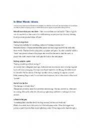 List of Idioms - figures of speech