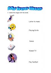 English worksheet: My free time