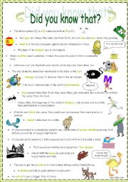 English Worksheet: Did you know that?