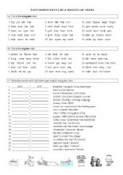 English Worksheet: PAST SIMPLE-REGULAR&IRREGULAR VERBS