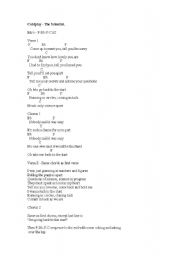 English Worksheet: coldplay lyrics