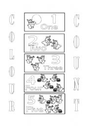 English Worksheet: Numbers from 1 to 5