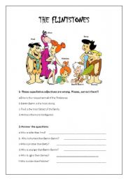 English Worksheet: The Flintstones