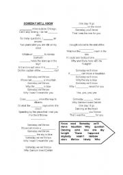 English worksheet: Song Someday we will know by New Radicals Soundtrack 