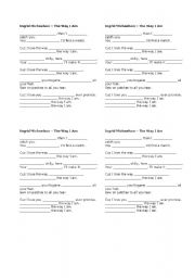 English worksheet: Ingrid Michaelson - The way I am.