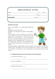 English Worksheet: Test