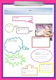 English Worksheet: RALLY: PINKS LIFE AND SONG 