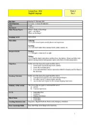 English Worksheet: lesson plan: articles a and an