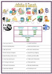 English Worksheet: Infinitive & Gerund