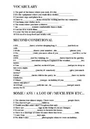English Worksheet: second conditional and quantifiers