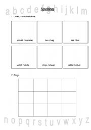 English Worksheet: SPELLING