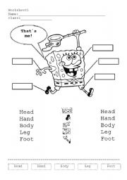 English Worksheet: My Body 