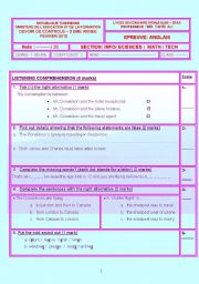 Mid-Term test (3rd secondary)