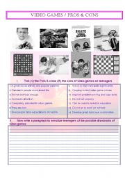 English Worksheet: Video Games