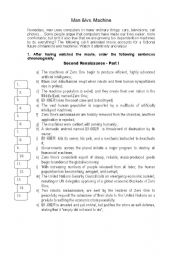 English Worksheet: Man vs machine