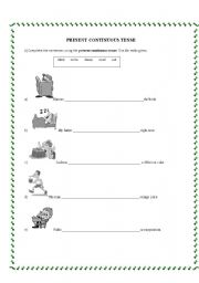 English Worksheet: Present Continuous