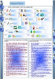 English Worksheet: Compound Nouns