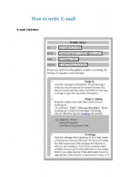 English Worksheet: E-mail writing