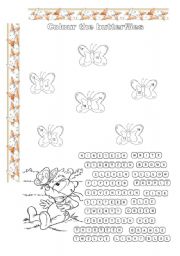 English worksheet: Butterflies