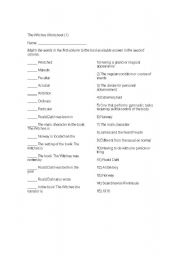 English worksheet: Vocabulary and Other Interesting Facts in The Witches by Roald Dahl