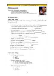 English Worksheet: A year in the life of J K Rowling 