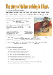 English Worksheet: gulliver in Lilliput