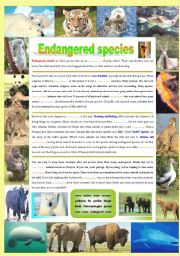 Endangered species (Part 1/5): Reading (Fill in the gaps)