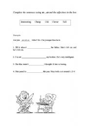 English Worksheet: As...as