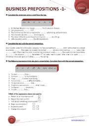 English Worksheet: BUSINESS PREPOSITIONS -1