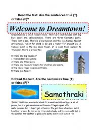 English Worksheet: Welcome to Dream Town /Samothraki