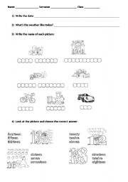 English worksheet: Revision test