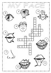 English Worksheet: MY FACE