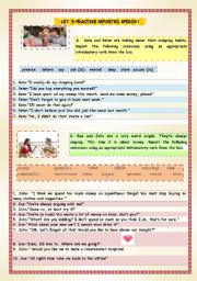 LET S PRACTISE REPORTED SPEECH ! -TWO DIALOGUES