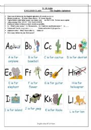 English Worksheet: alpha