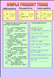 English Worksheet: Present simple