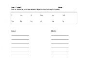 English worksheet: Long I Short I worksheet