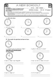 English Worksheet: The time and likes and dislikes