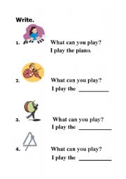 English worksheet: I am the music man