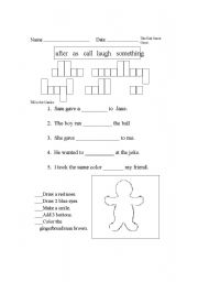 English worksheet: Word Wall Words