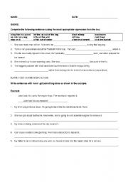 English Worksheet: Grammar exercises. Idioms. Get / Have something done